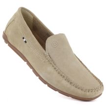 Men's beige leather loafers Bugatti TT153108