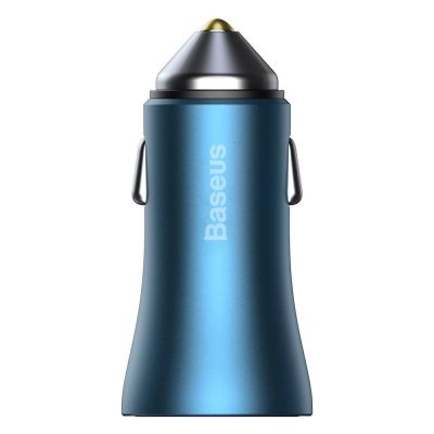 7. Baseus Golden Contactor Pro fast car charger USB Type C / USB 40 W Power Delivery 3.0 Quick Charge 4+ SCP FCP AFC + USB Type C cable - Lightning blue (TZCCJD-03)