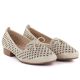 4. Women's openwork gold lords shoes Jezzi 222-5