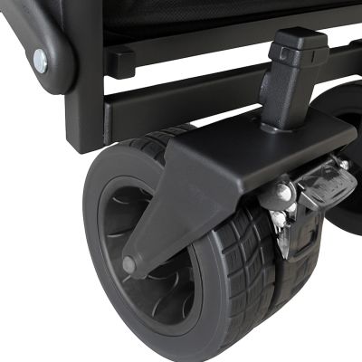 20. Wozinsky WZP-100 beach, tourist, garden trolley, durable, wide wheels, with safety net up to 100 kg - black