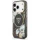 2. Guess IML Glitter Flowers Triangle MagSafe Case for iPhone 17 Pro / 18 Pro - Black