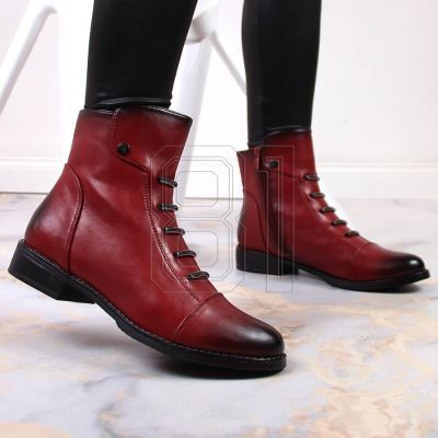 9. Jezzi W JEZ52G insulated ankle boots with decorations, red