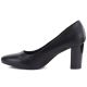 8. Women's black Sergio Leone PB131 pumps with a block heel