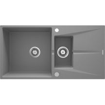 1.5-bowl granite sink with drainer