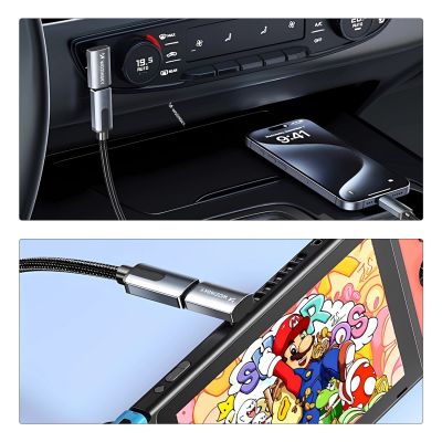 8. Wozinsky WPKF-01 USB-C - USB-C 40Gb/s 240W 8K OTG Angled Adapter - Gray