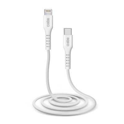 2. SBS TECABLELIGTC1W USB-C - Lightning Cable MFi Certified, 1m - White