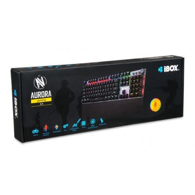 52. IBOX AURORA K-4 RGB IKGMK4 Mechanical Keyboard (USB; (US); Black)