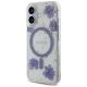 2. Guess Resin Flowers Glitter MagSafe case for iPhone 16 - purple