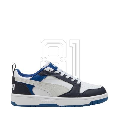 Puma Rebound V6 Lo Mid kids' shoes white and blue 393833 28