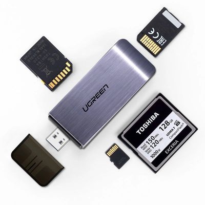 4. Ugreen SD / micro SD / CF / MS card reader for USB 3.0 gray (50541)