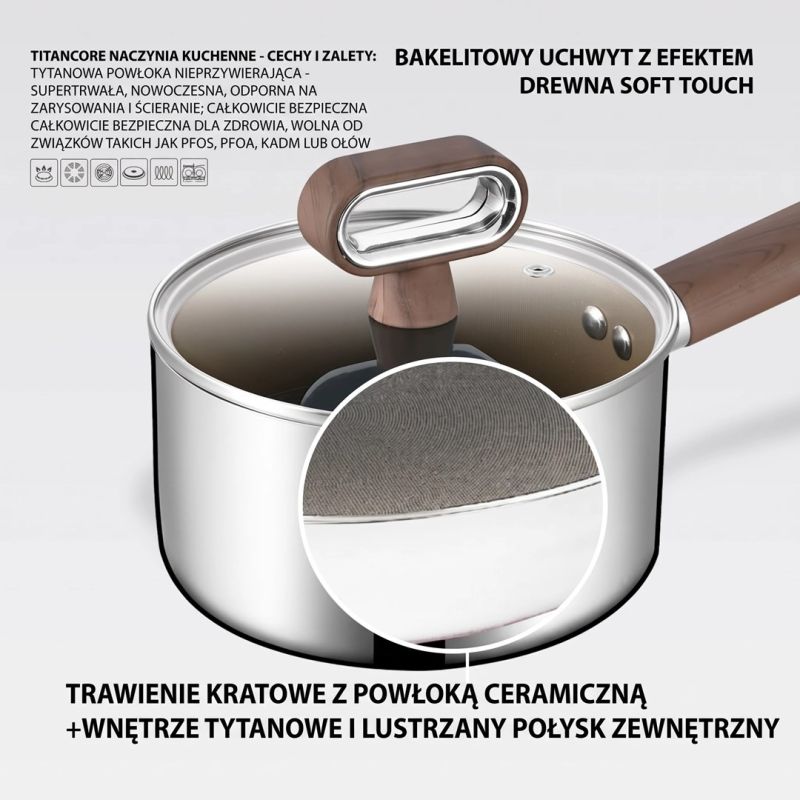 3. TITANCORE Saucepan with Lid, 18 cm, 1.8 L, MR-1260-18S MAESTRO