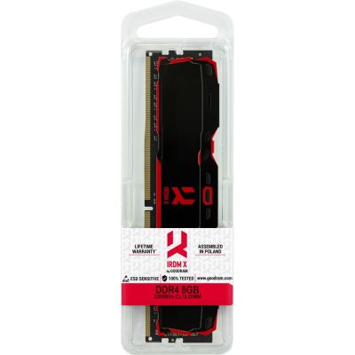 5. GOODRAM DDR4 8GB PC4-25600 (3200MHz) 16-20-20 IRDM X BLACK 1024x8