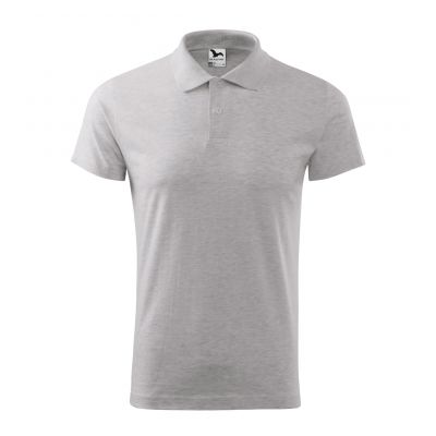 5. Malfini Single J. M MLI-20203 light gray melange polo shirt