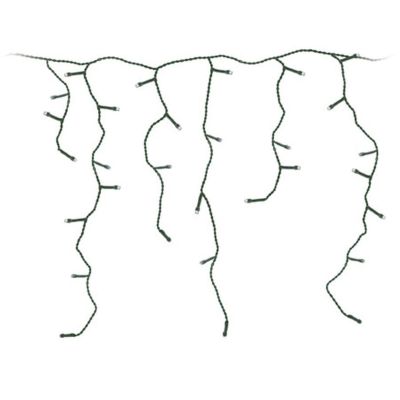 7. CHRISTMAS TREE LIGHTS OUTDOOR LIGHT CURTAIN 180 LED CONTROLLER TIMER COOL WHITE TRANSPARENT CABLE