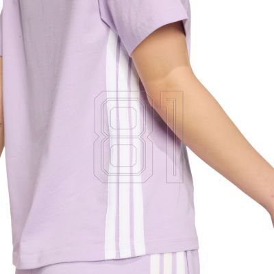 6. adidas Essentials 3-Stripes Cotton Women's T-Shirt Light Purple JX7619
