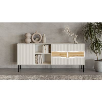 3. INSERTO 3D1W chest of drawers 190x40x80 cashmere + LED