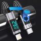 10. Orico LDA2L USB-A to Lightning Cable 12W with LED Display 0.5m - Black and Silver