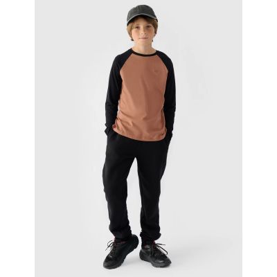 4. Longsleeve regular plain boys 4F Junior 4FJWAW24TLONM293-65S