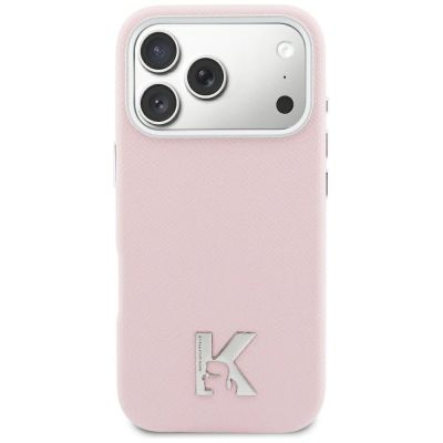 Karl Lagerfeld Karl Head Logo MagSafe Case for iPhone 17 - Pink