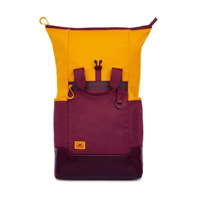 2. Rivacase 5321 15.6" 25L Laptop Backpack Burgundy-Yellow
