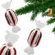 MICA SILVER GLASS MOLDED CANDY ORNAMENT 13 CM