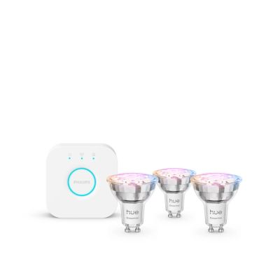 Philips Hue White and color ambiance Basic starter kit: 3 smart bulbs with GU10 bases (345 lm)