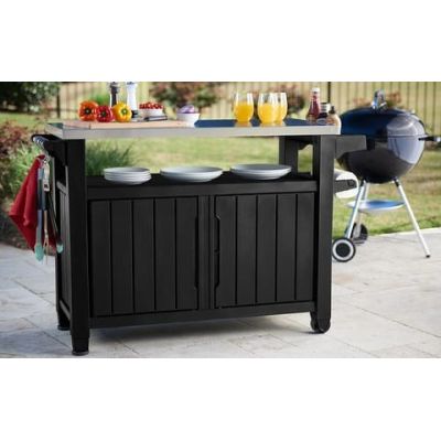 6. Curver Keter UNITY XL 183 L graphite grill table