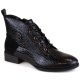 8. Filippo W PAW478A black patent leather ankle boots with insulated crocodile sole