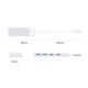 2. Orico PAPW2AC-C3 USB Hub 4-port 2x USB-A 3.0 1x USB-C 3.0 with USB-C PD 100W charging 0.15m - white