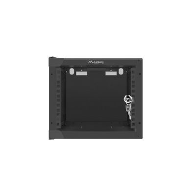 4. Lanberg WF10-2304-10B Rack Cabinet (4U; 240mm / 280mm / 310mm; Wall-Mounted; Glass; 10"; Black)
