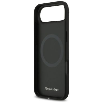 7. Mercedes Leather Vintage Logo MagSafe Case for iPhone Air - Black