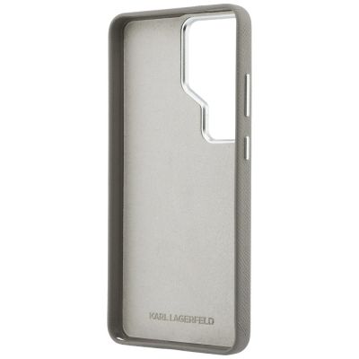 7. Karl Lagerfeld Saffiano Double Heads Metal case for Samsung Galaxy S26 Ultra - silver
