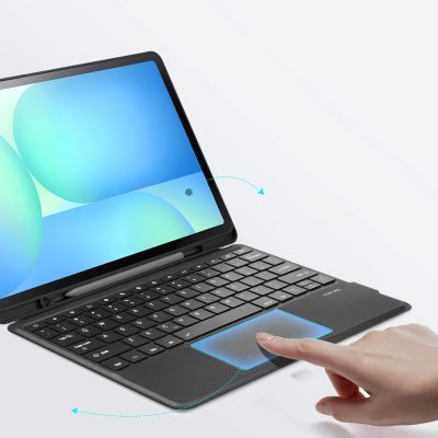 9. Dux Ducis (DK series) Keyboard Case for Samsung Tab S10 FE+ (Plus) with Backlight - Black