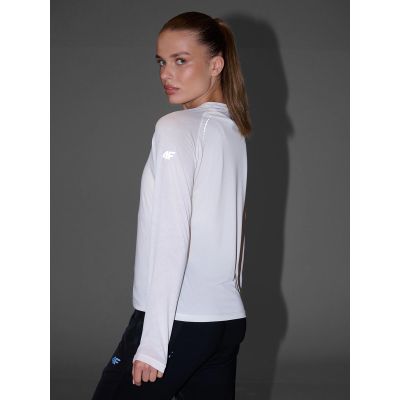 6. Women's quick-drying trail running longsleeve 4F 4FWAW25TFLOF415-11S