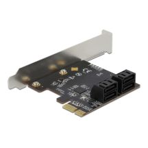 DeLOCK 4 Port SATA PCI Express x1 Card - Low Profile Design