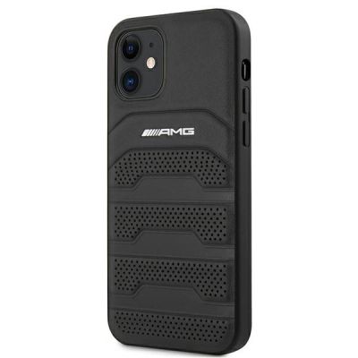 2. AMG Leather Debossed Lines case for iPhone 12 mini - black
