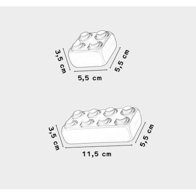 3. Marioinex "junior bricks" building blocks, 110 pieces