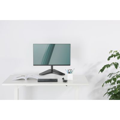 2. Single desk stand, 1xLCD, max. 32", max. 8kg, 180° PIVOT tilt and swivel