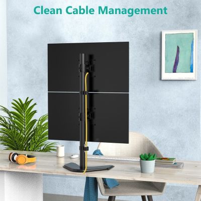 8. TECHLY VERTICAL DESK STAND FOR 2 MONITORS 13-27" LCD 10KG