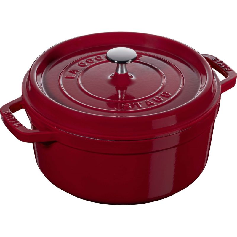 STAUB LA COCOTTE Round cast iron pot 6.7 ltr, chestnut