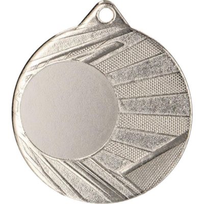 14. SILVER MEDAL WITH SPACE FOR A STICKER, DIAMETER 50mm