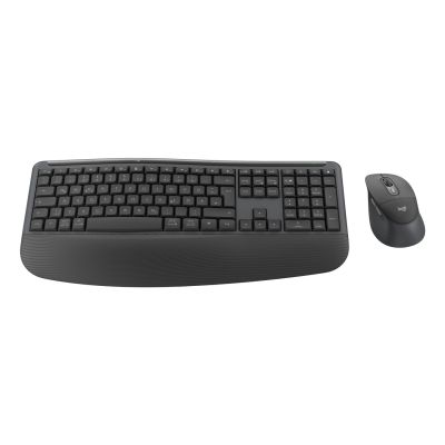 2. Logitech Signature Comfort Plus Combo MK880 for Business Keyboard Mouse Included Universal USB + Bluetooth QWERTZ German Graphite