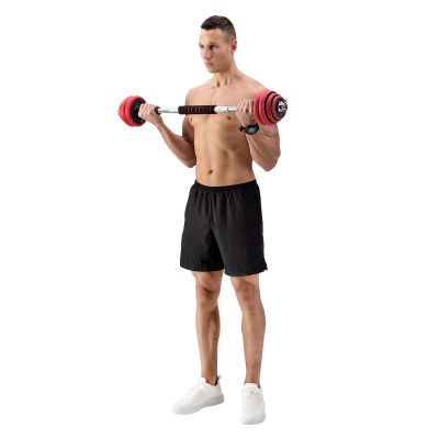 15. Rubber-coated dumbbells HMS SGGX20 with a 20kg barbell function