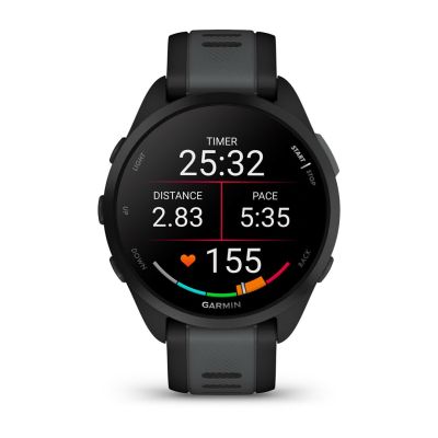 2. Garmin Forerunner 165 Music Watch, Black/Slate Gray