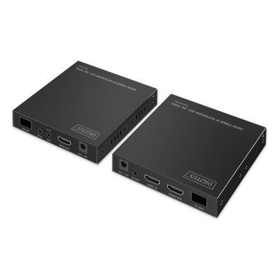 9. HDMI Fiber Optic Extender 4K/60Hz over IP 1G or up to 40km/300m, HDMI Loop-Out, IR Control - Kit