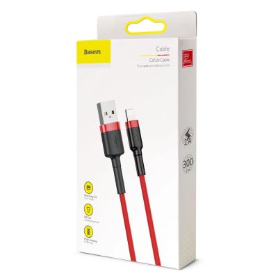 9. Baseus Cafule USB-A / Lightning 2A QC 3.0 cable 3 m - red