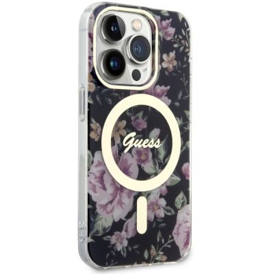 4. Guess GUHMP14LHCFWSK iPhone 14 Pro 6.1" black/black hardcase Flower MagSafe
