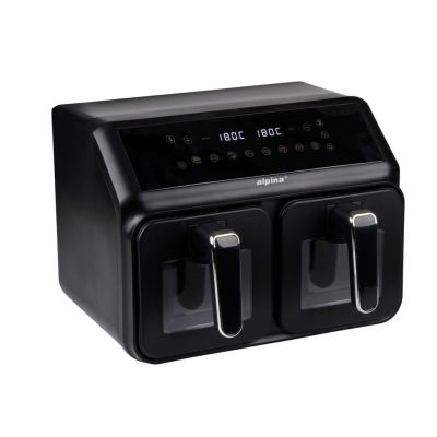 ALPINA Air Fryer 2 × 4 L, 2200 W, black