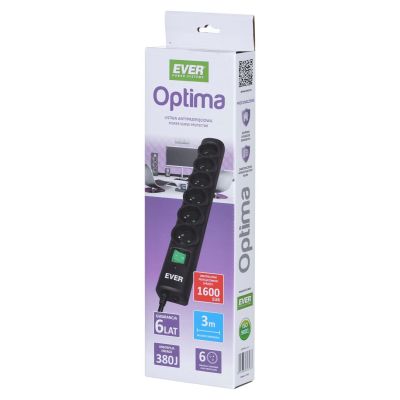 8. EVER OPTIMA 3.0 m surge protection power strip (T/LZ08-OPT030/0000)