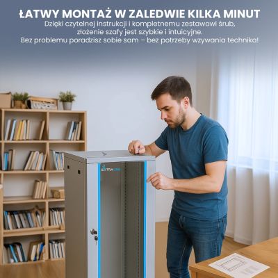 3. EXTRALINK WALL-HUNG RACK CABINET 12U 600X450 GRAY